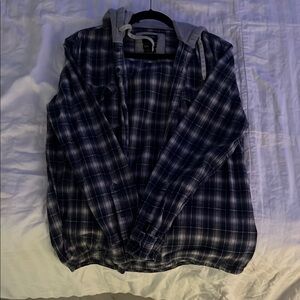 Quiksilver Plaid Flannel Hoodie